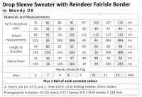 Knitting Pattern - Wendy 5874 - Mode DK - Drop Sleeve Sweater with Reindeer Fairisle Border